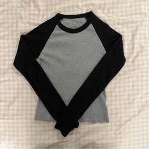 Brandy Melville Grey/ Black Bella Top